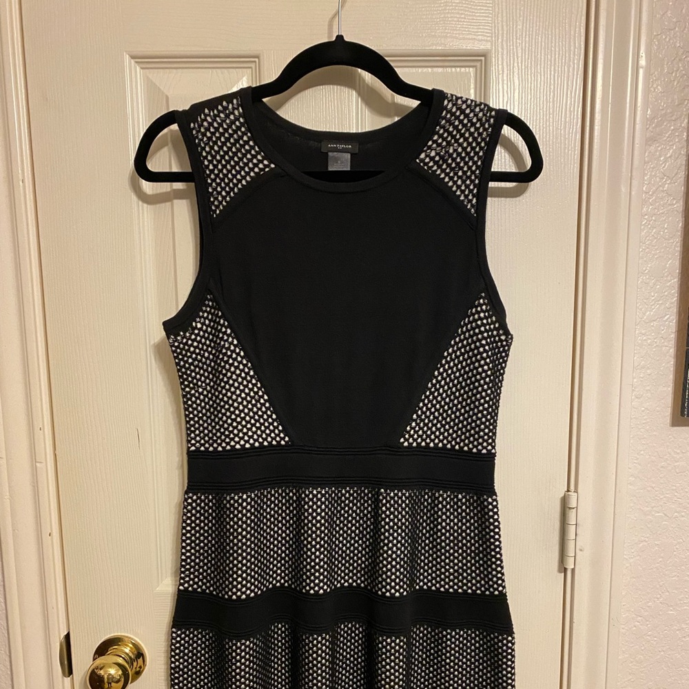 Ann Taylor Black and White Short Sleeved Dress- Original Tags Attached